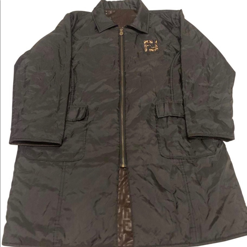 Unisex Fendi FF monogram reversible trench coat